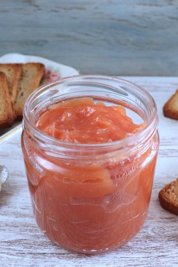 Marmalade on a glass jar